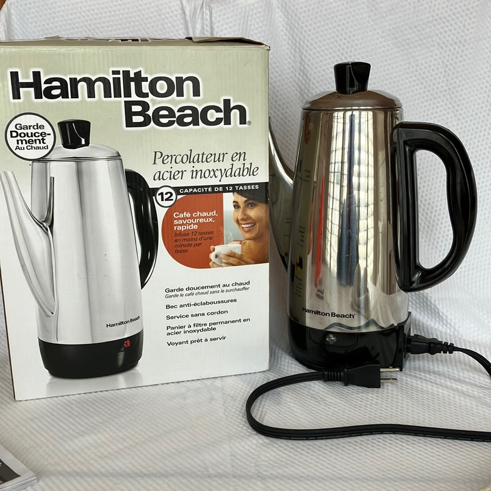 Hamilton Beach 12 Cup Stainless Steel Electric Percolator
